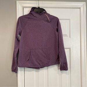 Zella Girls Purple Split Back Hoodie Athletic Pullover Large 10/12